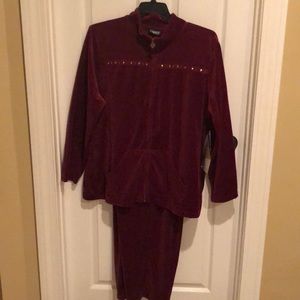 Onque casuals ladies 2 pc set 100% cotton velour